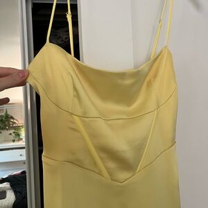 Meshki Desirie Corset Maxi Dress - Lemon (Yellow)